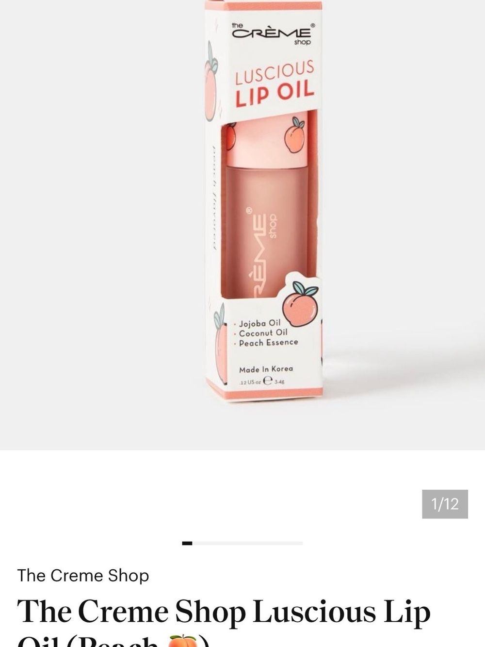 The Crème Shop Luscious Lip Oil - Peach Pink